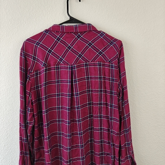 Rails Hunter Plaid Button Down Long Sleeve Shirt In Cranberry Size M - Picture 11 of 12